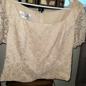 Lace sequin evening top/blouse